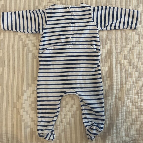 Jacadi Paris	Striped Petite Fable Long Sleeve Romper - Picture 4 of 4